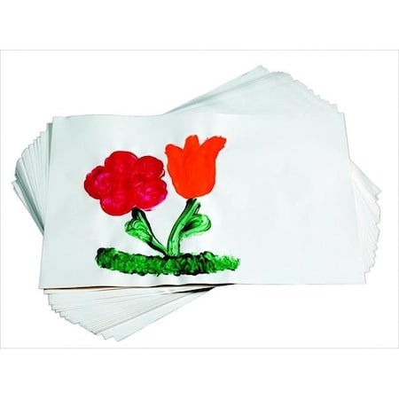 School Smart School Smart 085373 Sulphite Finger Paint Paper; White; Pack - 100 85373